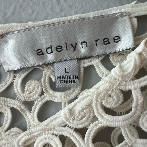 White lace with built in black and white stripe dress - Picture 3 of 3